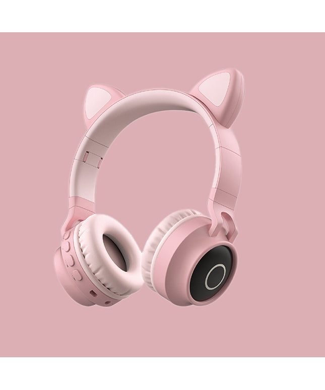 LED Light Cat Ear Headphones Wireless Bluetooth 5.0 Headset Portable Foldable Kids Headphone With Microphone Best Gift