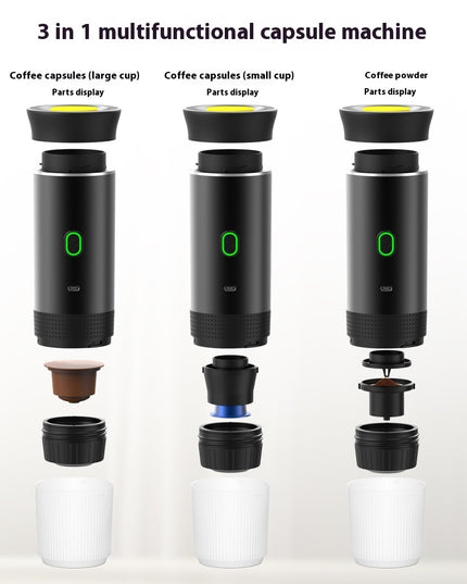 Electric Grinder Coffee Travel Handy 3 In1 Espresso Portable Coffee Espresso Maker Machine Cafe Portable Capsule Coffee Machine Kitchen Gadgets