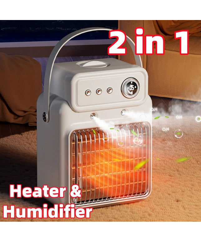 1200W 2 In 1 Efficient Room Heater Humidifying Table Heater Overheating Protections Heater Indoor Heater Suitable For Offices