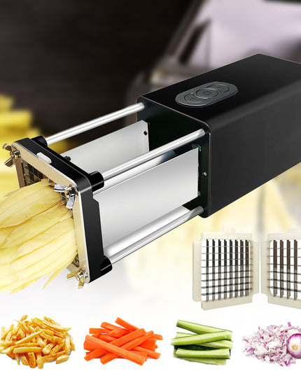 Kitchen Gadget Electric French Fry Cutter With Blades Stainless Steel Vegetable Potato Carrot For Commercial Household