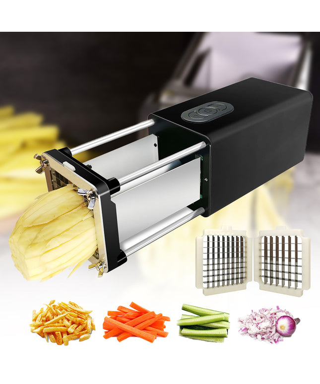 Kitchen Gadget Electric French Fry Cutter With Blades Stainless Steel Vegetable Potato Carrot For Commercial Household