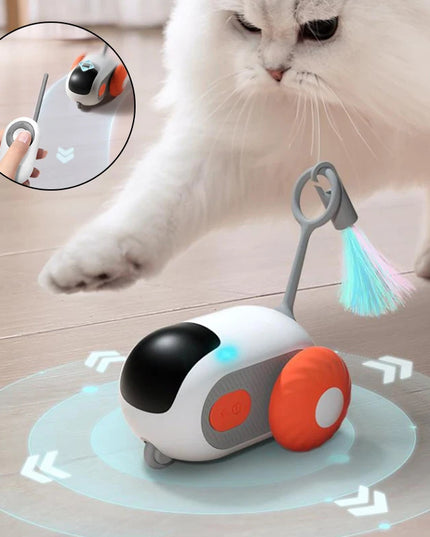 Remote Control Interactive Cat Car Toy USB Charging Chasing Automatic Self-moving Remote Smart Control Car Interactive Cat Toy Pet Products