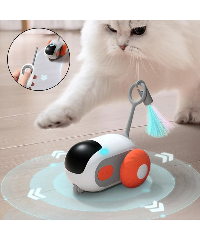 Remote Control Interactive Cat Car Toy USB Charging Chasing Automatic Self-moving Remote Smart Control Car Interactive Cat Toy Pet Products