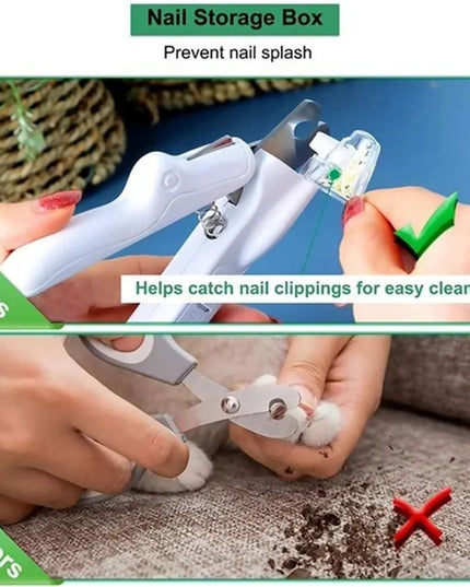 Pet Nail Clippers With LED Light Dogs Cat Nail Scissors Professional Trimmer Tool Care Grooming Supplies