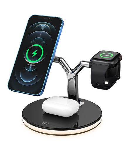 Compatible with Apple, 3 In 1 Magnetic Wireless Charger 15W Fast Charging Station For Magsafe Chargers