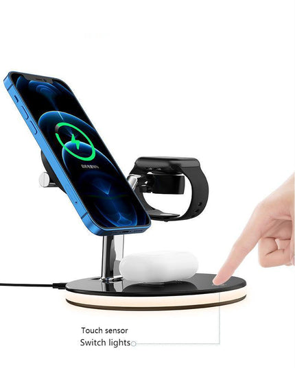 Compatible with Apple, 3 In 1 Magnetic Wireless Charger 15W Fast Charging Station For Magsafe Chargers