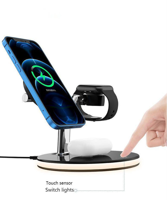 Compatible with Apple, 3 In 1 Magnetic Wireless Charger 15W Fast Charging Station For Magsafe Chargers