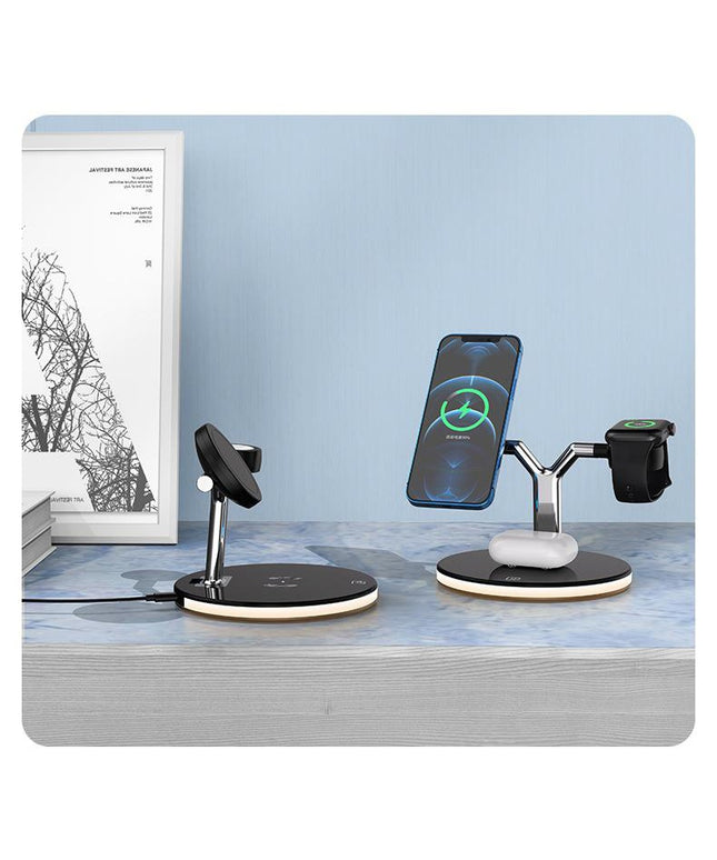 Compatible with Apple, 3 In 1 Magnetic Wireless Charger 15W Fast Charging Station For Magsafe Chargers