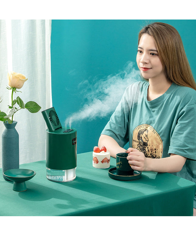 Lifting Fan Humidifier Office Bedroom Air Purifier USB Charging Kawaii Air Humidifier Dual Spray with Remote Control