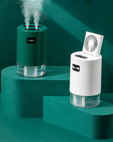 Lifting Fan Humidifier Office Bedroom Air Purifier USB Charging Kawaii Air Humidifier Dual Spray with Remote Control