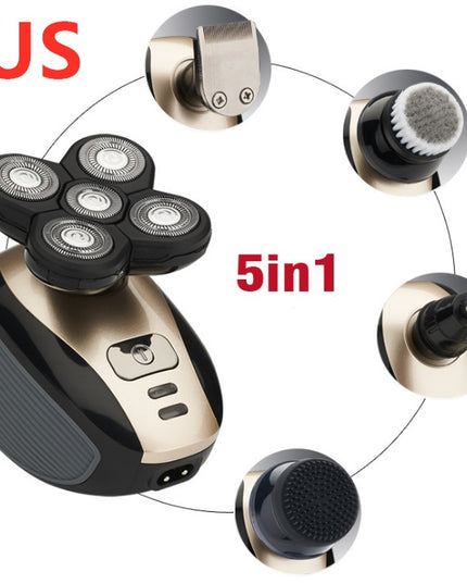 5 In 1 Multifunctional Electric Shaver 5 Blade Razor For Men Shaved Head Rechargeable Shaving Machine Beard Nose Hair Trimmer