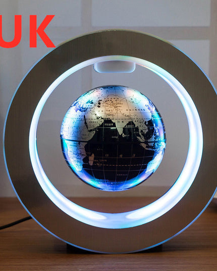 Round LED World Map Floating Globe Magnetic Levitation Light Anti Gravity Magic