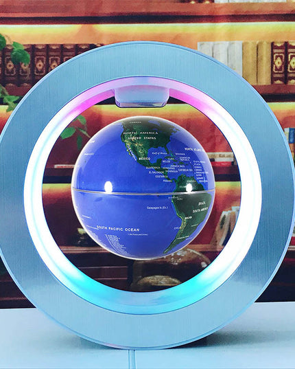 Round LED World Map Floating Globe Magnetic Levitation Light Anti Gravity Magic