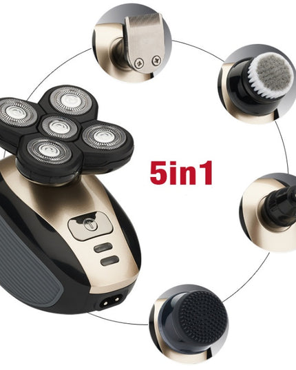 5 In 1 Multifunctional Electric Shaver 5 Blade Razor For Men Shaved Head Rechargeable Shaving Machine Beard Nose Hair Trimmer