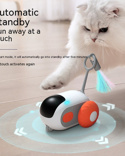 Remote Control Interactive Cat Car Toy USB Charging Chasing Automatic Self-moving Remote Smart Control Car Interactive Cat Toy Pet Products