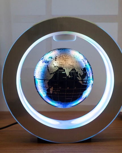 Round LED World Map Floating Globe Magnetic Levitation Light Anti Gravity Magic
