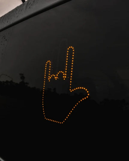 Funny New LED Illuminated Gesture Light Car Finger Light With Remote Road Rage Signs Middle Finger Gesture Light Hand Lamp