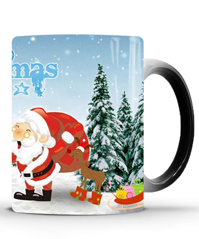 Merry Christmas Magic Mug Temperature Color Changing Mugs Heat Sensitive Cup Coffee Tea Milk Mug Novelty Gifts for Kids