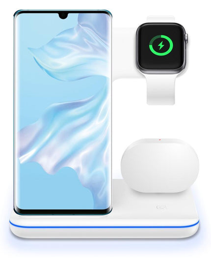 Compatible Mobile Phone Watch Earphone Wireless Charger 3 In 1 Wireless Charger Stand