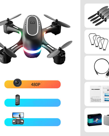 Mini Aerial Photography Gradient LED Remote Control Plane