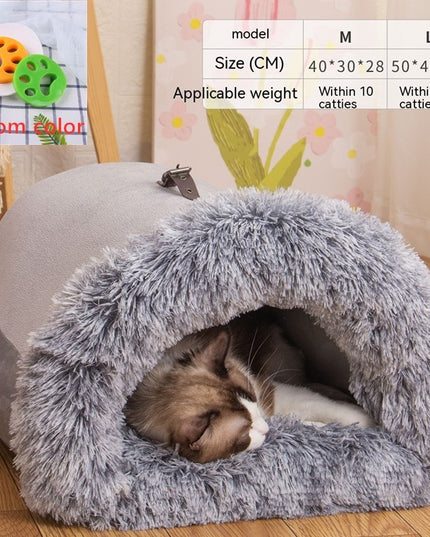 New Splice Portable Pet Nest Portable Autumn And Winter Warm Dog Nest Moisture-proof Long Fur Cat Nest Cross Border Pet Nest