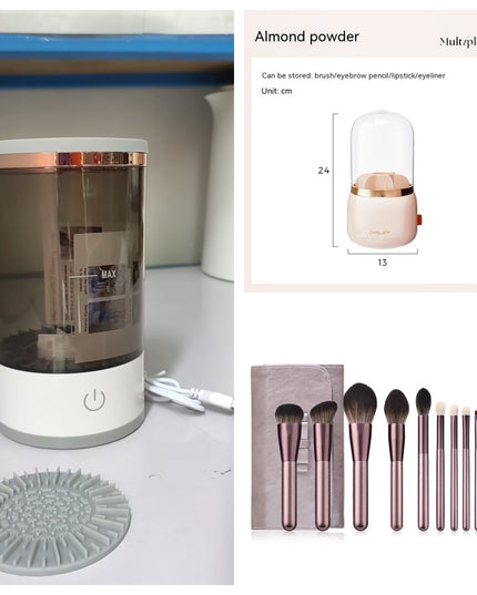 Women Eye Shadow Brush Cleaning Tool Portable Electric Makeup Brush Cleaner Machine With USB Charging Automatic Cosmetic Brush