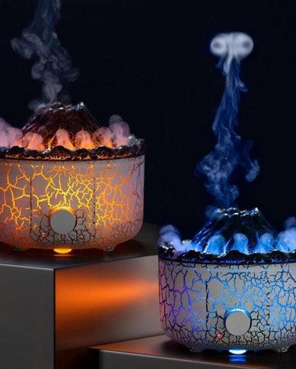 New Creative Volcano Humidifier Aromatherapy Machine Spray Jellyfish Air Flame Humidifier Diffuser
