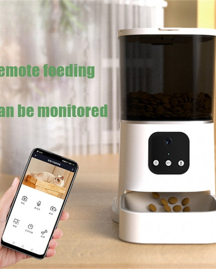 Pet Automatic Feeder Large Capacity Smart Voice Recorder APP Control Timer Feeding Cat Dog Food Dispenser With WiFi Pet Bo