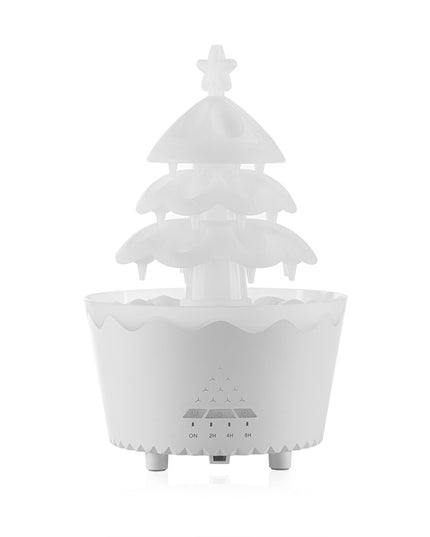 Lucky Tree Oil Diffuser For Christmas Decor, Cute Essential Oil Humidifier With Remote & Timer Settings Red And White