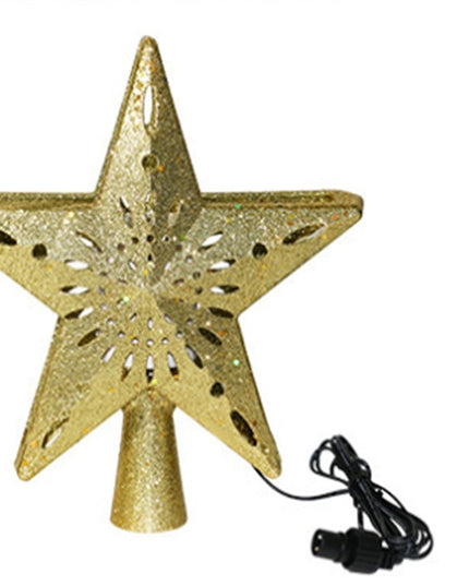 Christmas Tree Top Light Star Snowflake Shape LED Laser Projector Lights Christmas Tree Ornament