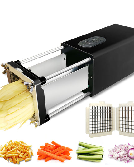 Kitchen Gadget Electric French Fry Cutter With Blades Stainless Steel Vegetable Potato Carrot For Commercial Household