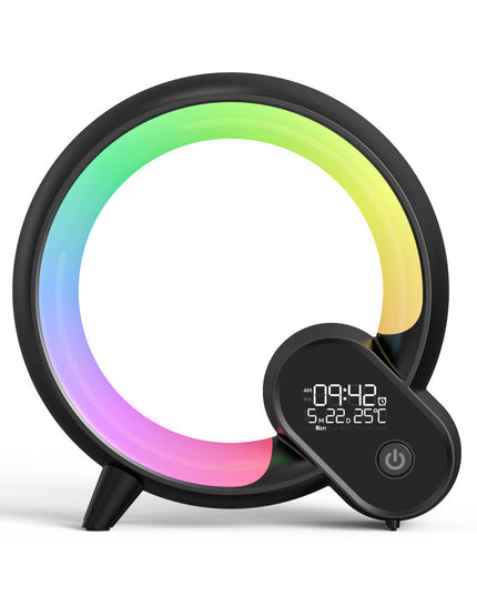 Creative Q Light Analog Sunrise Digital Display Alarm Clock Bluetooth Audio Intelligent Wake-up Q Colorful Atmosphere Light