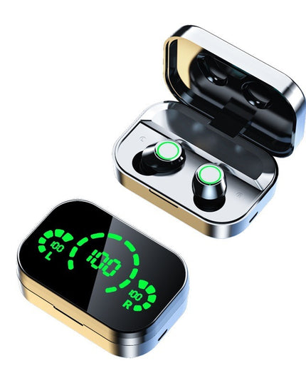 YD03 Wireless Bluetooth-compatible Headset TWS Large Screen Smart Digital Display In Ear Breathing Light