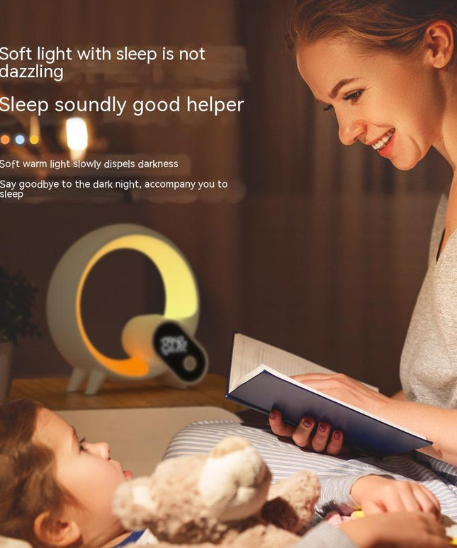 Creative Q Light Analog Sunrise Digital Display Alarm Clock Bluetooth Audio Intelligent Wake-up Q Colorful Atmosphere Light
