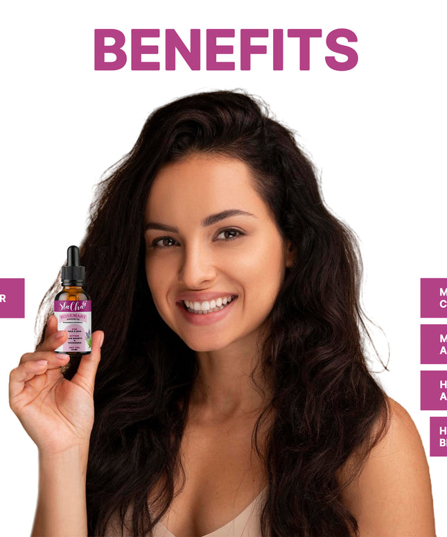 Slacha Rosemary Essential Oil | 100% Pure & Natural | Steam Distilled | For Hair Growth, Skin Care & Relaxation | 15ML (BUY 1 GET 1 FREE)