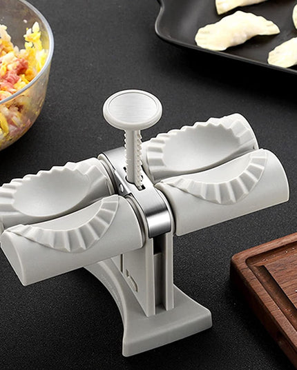 Dumpling Mould Double Head Dumpling Mold Lazy Artifact Manual Press Noodle Dumpling Maker Kitchen Accessories Dumpling Maker
