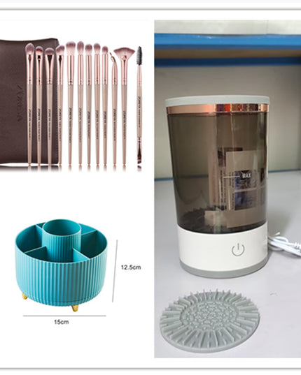 Women Eye Shadow Brush Cleaning Tool Portable Electric Makeup Brush Cleaner Machine With USB Charging Automatic Cosmetic Brush