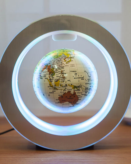 Round LED World Map Floating Globe Magnetic Levitation Light Anti Gravity Magic