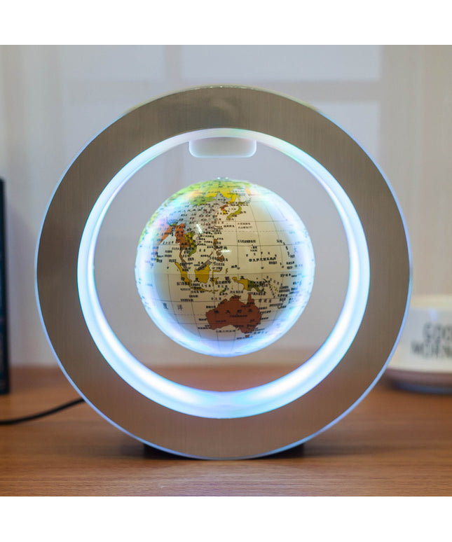 Round LED World Map Floating Globe Magnetic Levitation Light Anti Gravity Magic