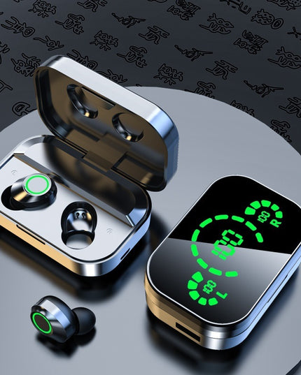 YD03 Wireless Bluetooth-compatible Headset TWS Large Screen Smart Digital Display In Ear Breathing Light