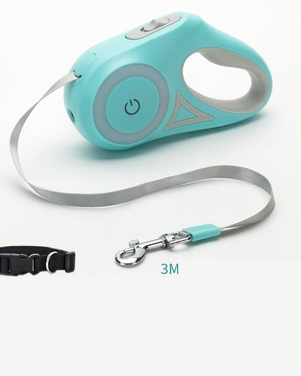 Dog Leash Retractable Leash And Dog Collar Spotlight Automatic Pet Dog Cat Traction Rope For Small Medium Dogs Pet Product