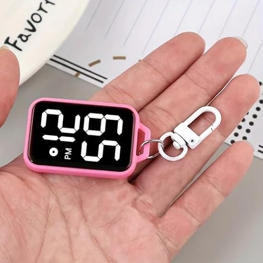 LED Digital Display Keychain Watch