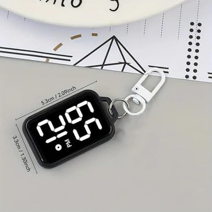 LED Digital Display Keychain Watch