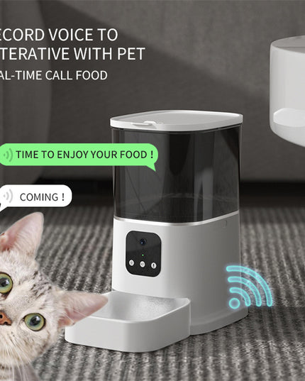Pet Automatic Feeder Large Capacity Smart Voice Recorder APP Control Timer Feeding Cat Dog Food Dispenser With WiFi Pet Bo