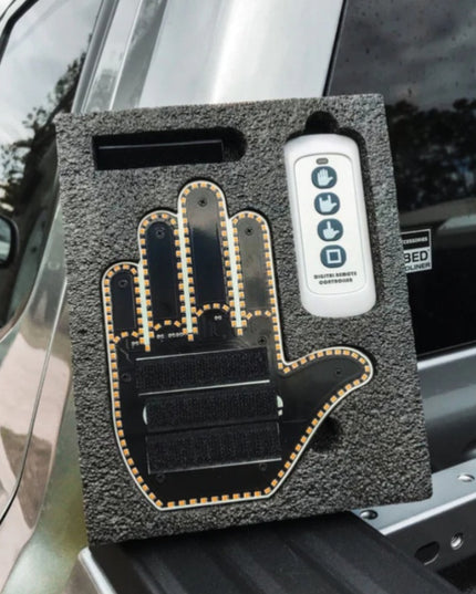 Funny New LED Illuminated Gesture Light Car Finger Light With Remote Road Rage Signs Middle Finger Gesture Light Hand Lamp