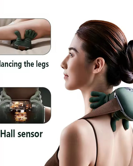 Electric Neck And Shoulder Muscle Massager Wireless Shoulder And Back Kneading Massage Shawl Neck Masajeador Relax Pain Relief