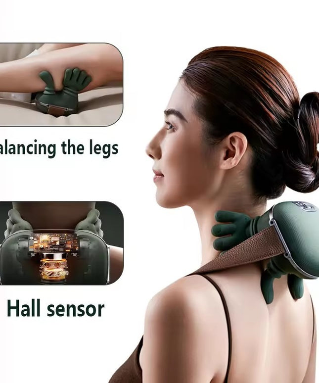 Electric Neck And Shoulder Muscle Massager Wireless Shoulder And Back Kneading Massage Shawl Neck Masajeador Relax Pain Relief