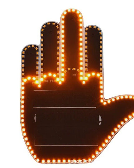 Funny New LED Illuminated Gesture Light Car Finger Light With Remote Road Rage Signs Middle Finger Gesture Light Hand Lamp