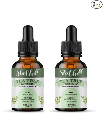 Slacha Tea Tree Essential Oil | 100% Pure & Natural | Steam Distilled | For Hair, Skin & Relaxation | 15ML  (BUY 1 GET 1 FREE)