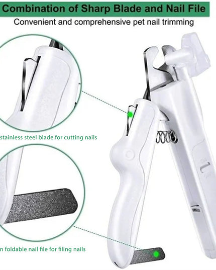 Pet Nail Clippers With LED Light Dogs Cat Nail Scissors Professional Trimmer Tool Care Grooming Supplies